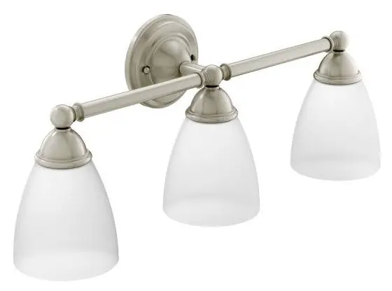 Moen YB2263BN Brantford 3 Light 100 Watt Bathroom Vanity Light