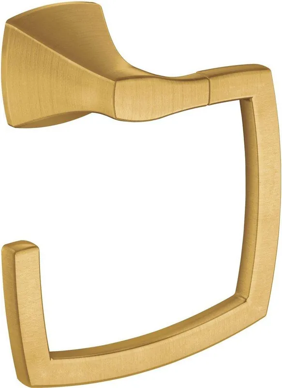 Moen YB5186BG Voss Rectangular Open Towel Ring in Brushed Gold