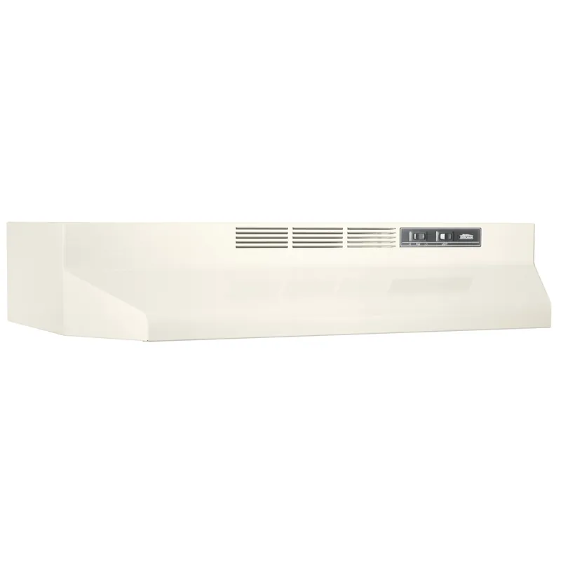 Broan-NuTone 413002 120 Volt 30 Inch Biscuit Stainless Steel Non-Ducted Range Hood