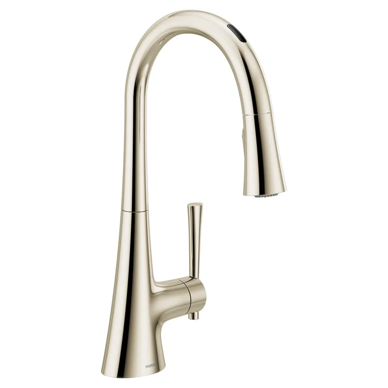 Moen 9126EVNL U By Moen Kurv Single-Handle Pull-Down Sprayer Smart Kitchen Faucet With Voice Control In Polished Nickel