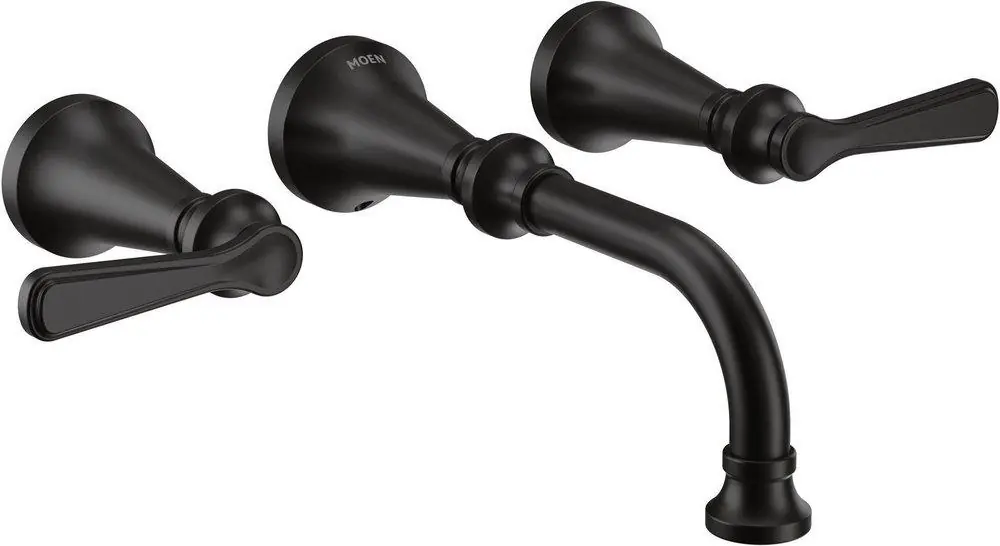 Moen TS44104BL Arlys Two Handle Bathroom Sink Faucet in Matte Black