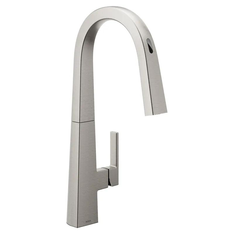 Moen S75005EV2SRS Nio Smart Faucet Touchless Pull-Down Sprayer Kitchen Faucet with Voice and Motion Control