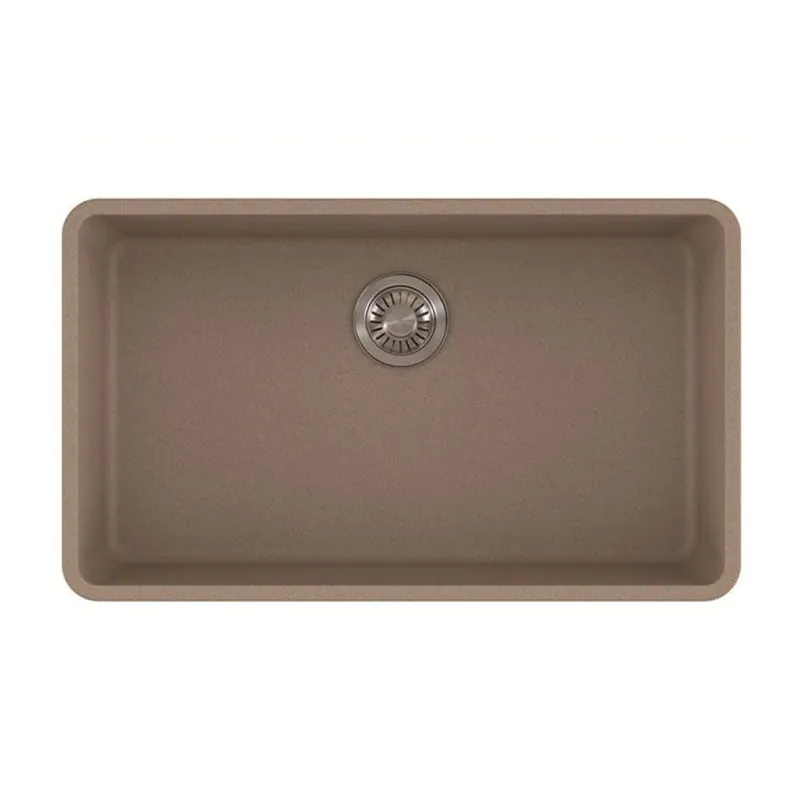 Franke KBG11031MOC Kubus 32 3/8 Granite Single Basin Undermount Kitchen Sink With Finish: Mocha