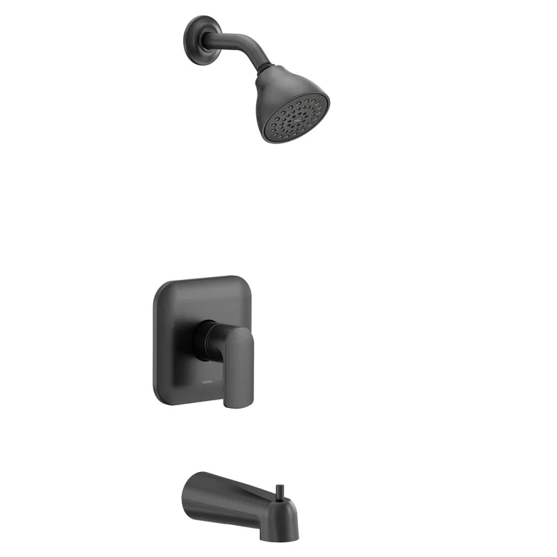 Moen UT2813EPBL Rizon M-CORE 2-Series Eco Performance 1-Handle Tub and Shower Trim Kit in Matte Black