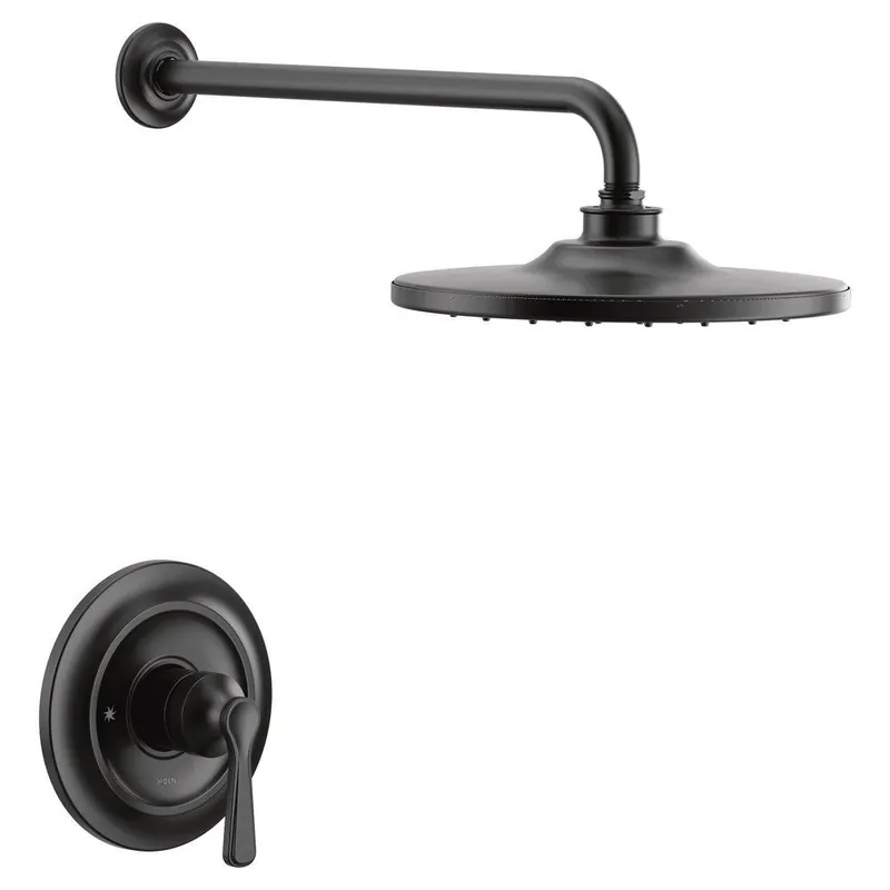 Moen UTS344302EPBL One Handle Single Function Shower Faucet in Matte Black (Trim Only)