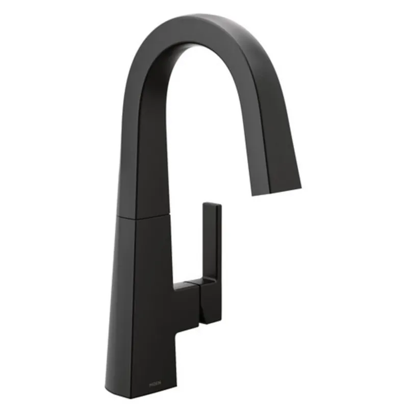Moen S55005BL Nio Single Handle Bar Faucet in Matte Black