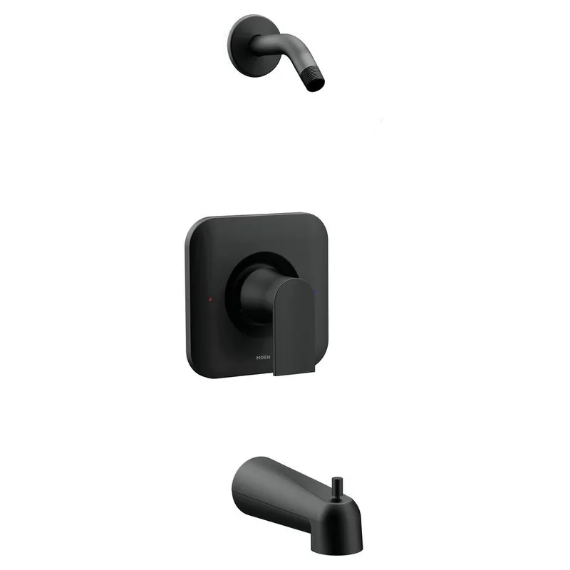 Moen T2473NHBL Genta Single Handle Bathtub & Shower Faucet in Matte Black (Trim Only)