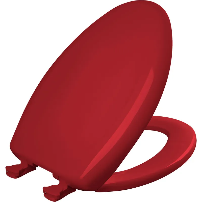 Bemis 1200SLOWT 153 Whisper-Close Elongated Closed Front Toilet Seat in Red