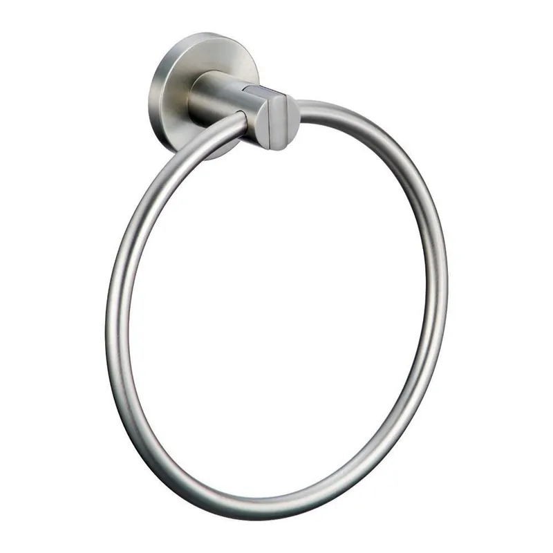 Gatco 4692 Channel Round Closed Towel Ring in Satin Nickel