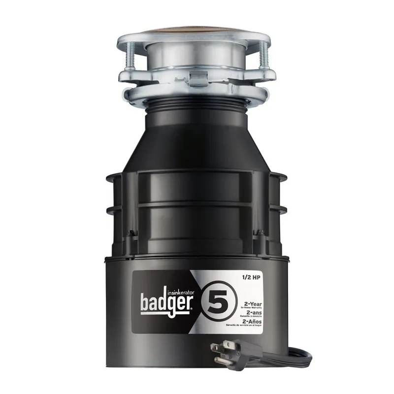 InSinkErator 79883A-ISE Badger 5 Continuous Feed Garbage Disposal with Power Cord