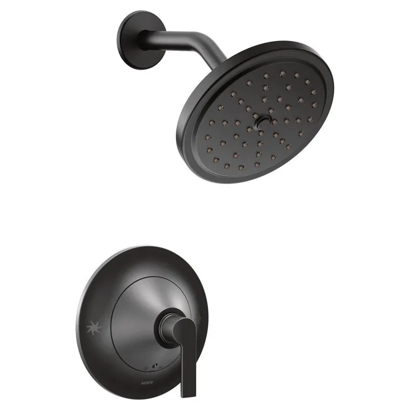 Moen TS2202EPBL Doux One Handle Single Function Shower Faucet in Matte Black (Trim Only)