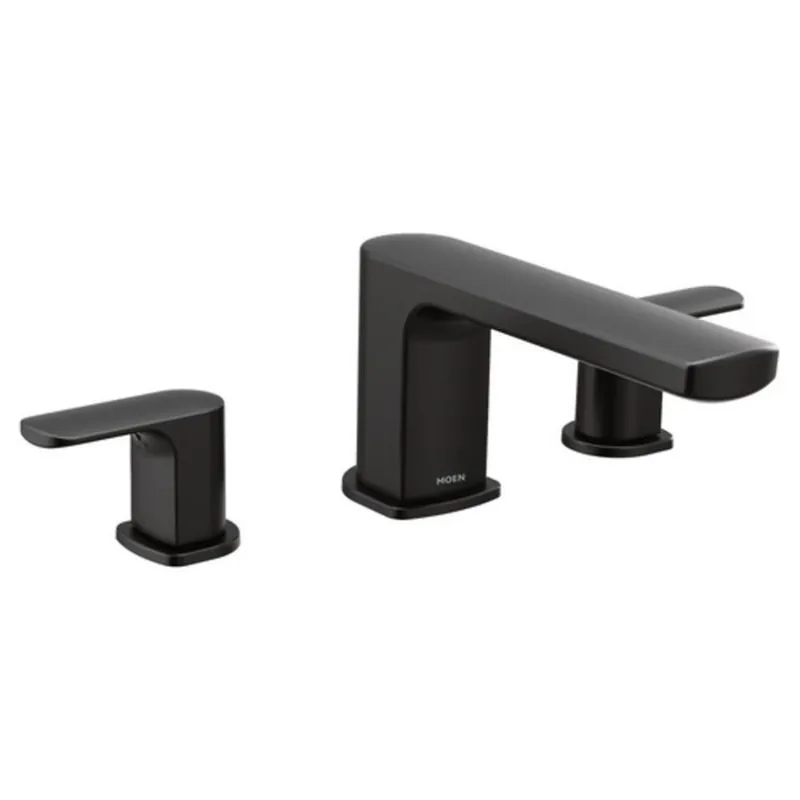 Moen T935BL Rizon Two Handle Roman Tub Faucet in Matte Black