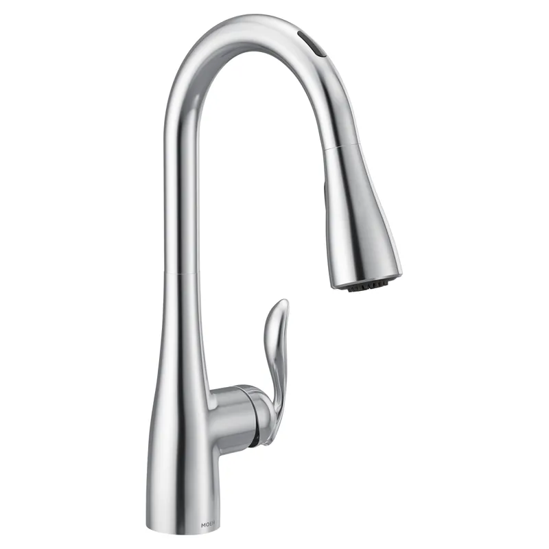 Moen 7594EVC Arbor Single-Handle Smart Touchless Pull Down Sprayer Kitchen Faucet with Voice Control and Power Boost