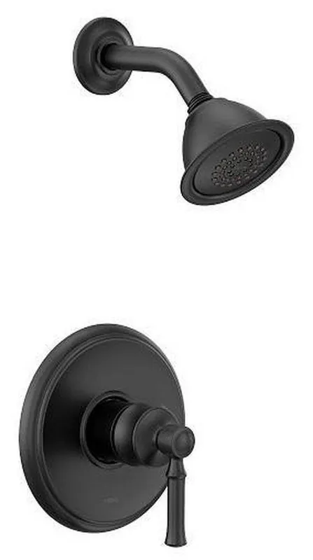 Moen T2182EPBL Dartmoor One Handle Single Function Shower Faucet in Matte Black (Trim Only)