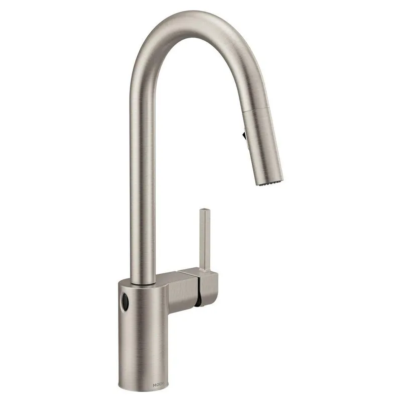 Moen 7565EWSRS Align Single Handle Pull Down Touchless Kitchen Faucet in Spot Resist Stainless