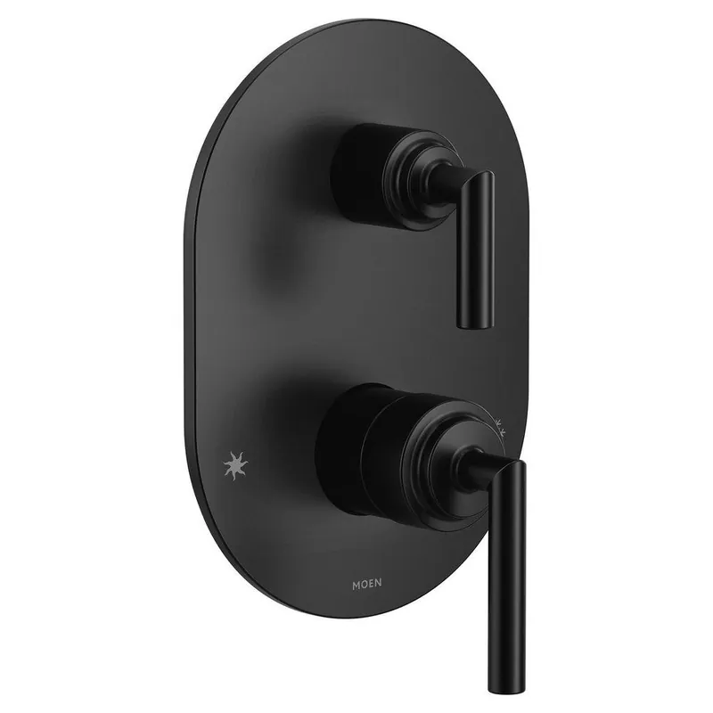 Moen UTS3311BL Arris Two Handle Pressure Balancing Valve Trim in Matte Black
