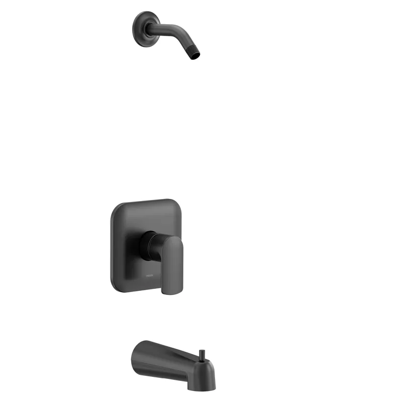 Moen UT2813NHBL Rizon M-CORE 2-Series 1-Handle Tub and Shower Trim Kit in Matte Black (Valve Sold Separately)