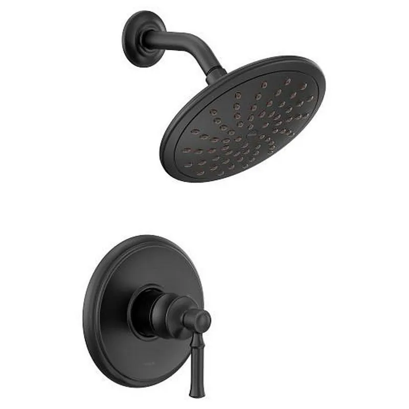 Moen UT2282EPBL Dartmoor One Handle Single Function Shower Faucet in Matte Black (Trim Only)