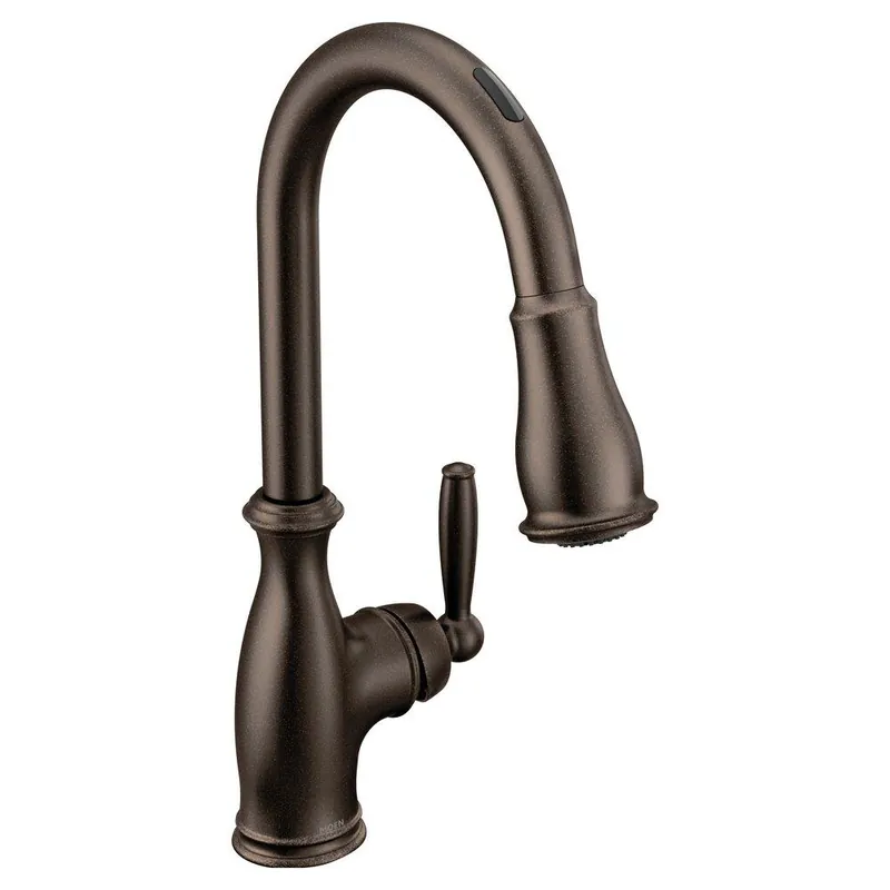 Moen 7185EVORB Brantford Single Handle Pull Down Touchless Kitchen Faucet with Voice Activation in Oil Rubbed Bronze