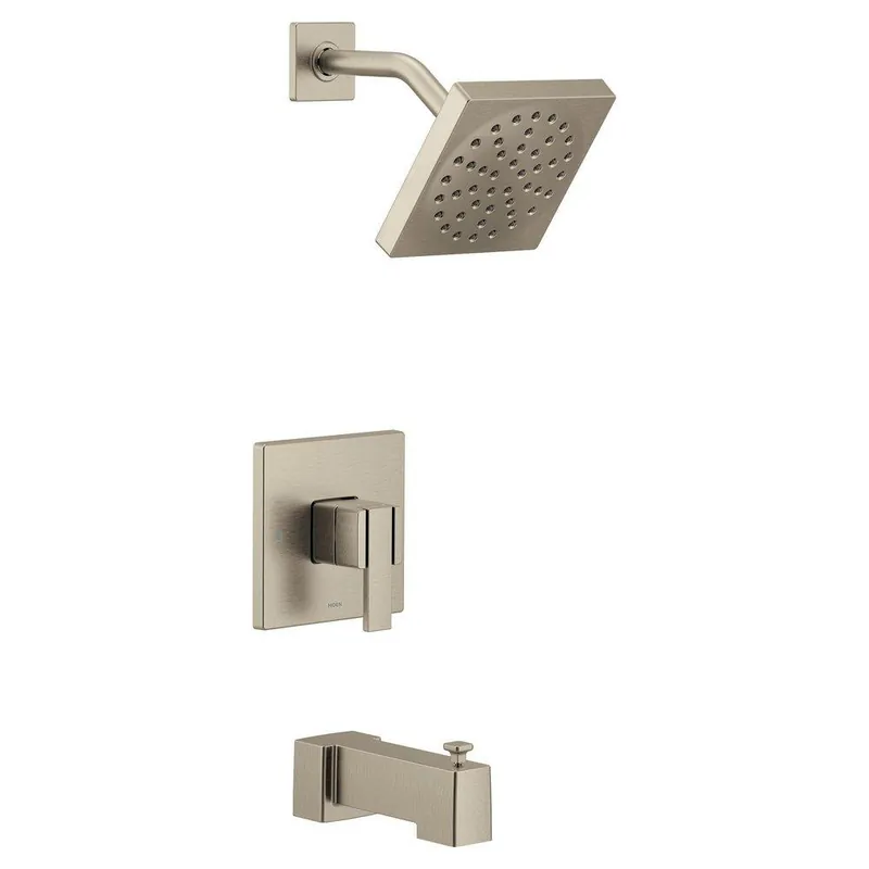 Moen UTS3713EPBN 90 Degree 1 Handle Single Function Bathtub & Shower Faucet in Brushed Nickel (Trim Only)