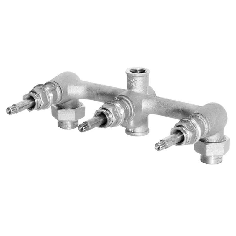 Pfister 01-31XA 01 Series 1/2 In. Three Handle Brass Mixing Valve