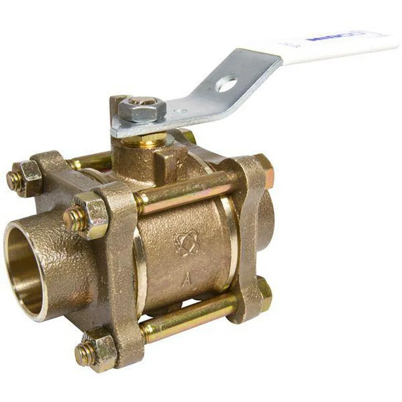 Nibco NJ9302B S-595-Y-LF 1-1/4 in. Silicon Bronze Full Port Female Solder 600# Ball Valve