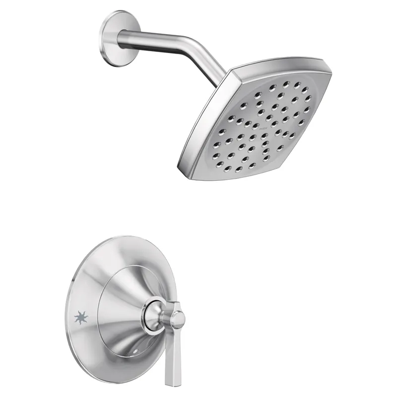 Moen TS2912EP Flara Posi-Temp Rain Shower 1-Handle Shower Only Faucet Trim Kit in Chrome Valve Sold Separately