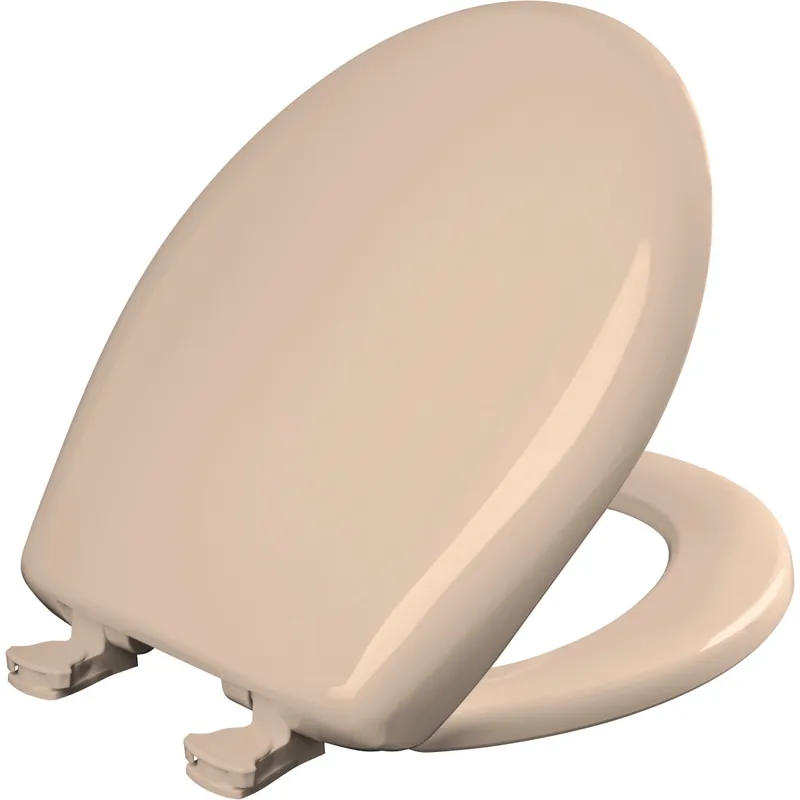 Bemis 200SLOWT 643 Whisper-Close Round Closed Front Toilet Seat in Desert Bloom