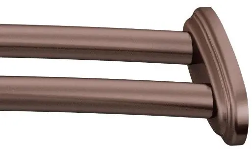 Moen DN2141OWB Old World Bronze Adjustable Double Curved Shower Rod