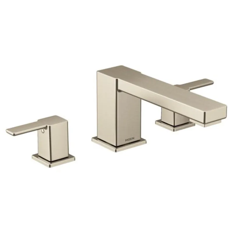 Moen TS913BN 90 Degree Two Handle Roman Tub Faucet in Brushed Nickel (Trim Only)