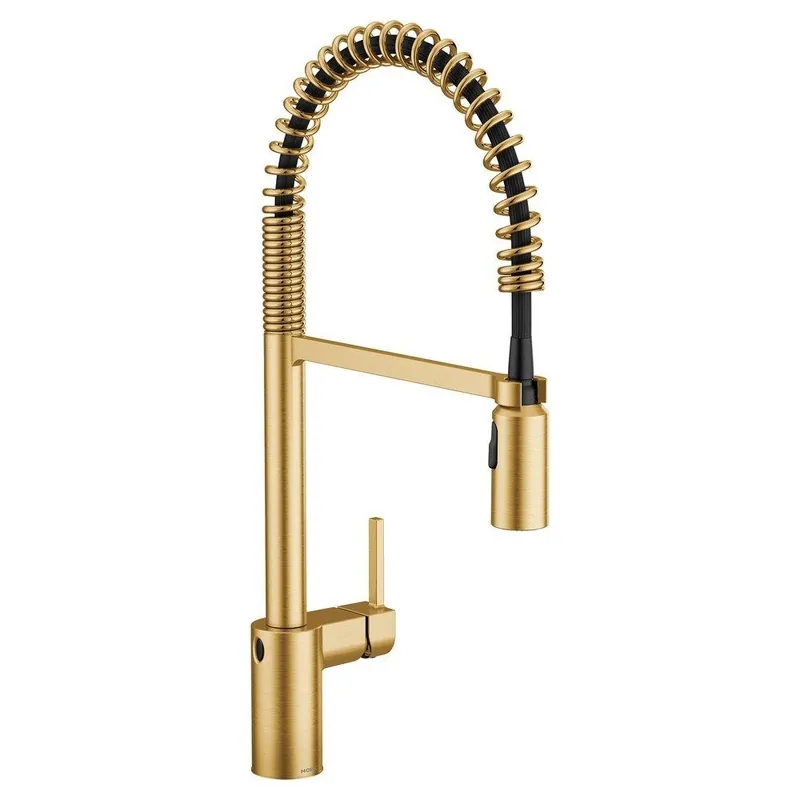 Moen 5923EWBG Align Single Handle Pull Down Touchless Kitchen Faucet in Brushed Gold