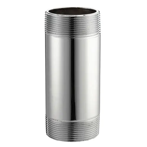 Merit Brass 3008-150 SCH 40 Chrome-Plated Red Brass Seamless Nipple 1/2 x 1-1/2 in