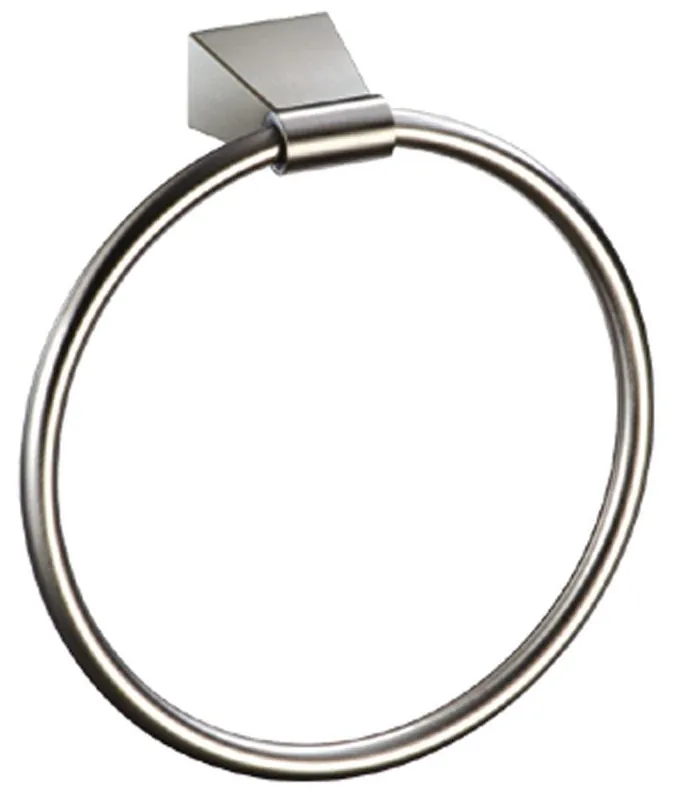 Gatco 4732 Bleu Suite Round Closed Towel Ring in Satin Nickel