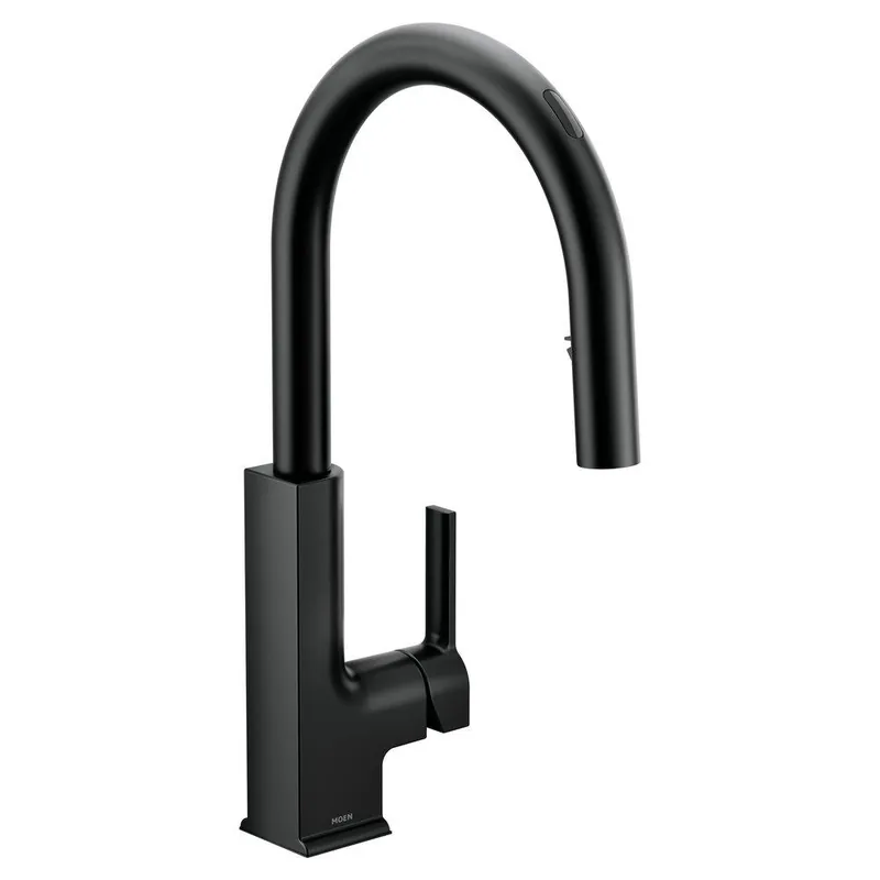 Moen S72308EVBL STo Single Handle Pull Down Touchless Kitchen Faucet with Voice Activation