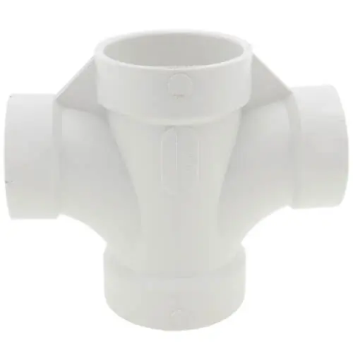 IPEX 192188 2 x 1-1/2 PVC DWV Double Sanitary Tee P429-251