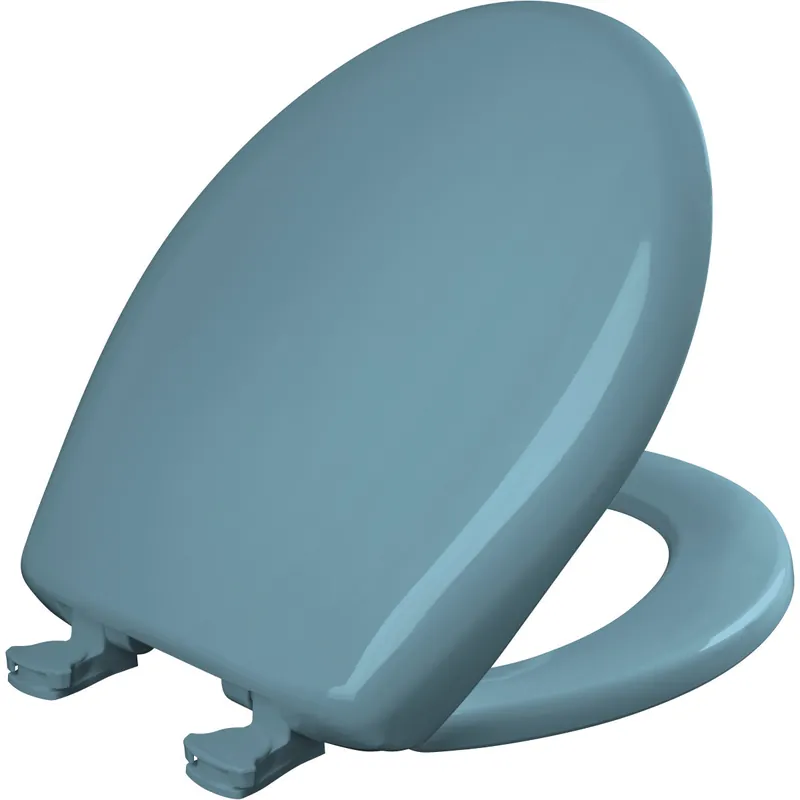 Bemis 200SLOWT 064 Round Plastic Toilet Seat in Regency Blue