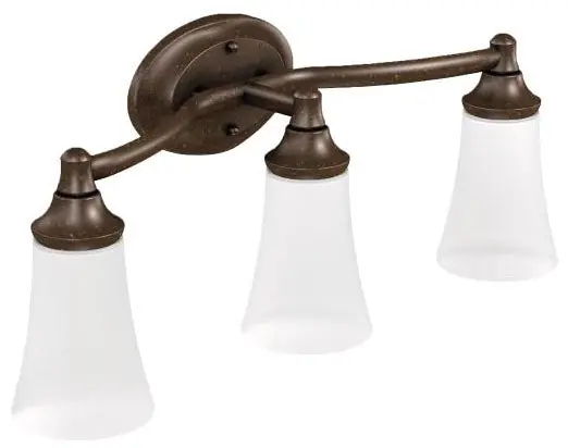 Moen YB2863ORB Moen Eva 100W 3-Light Medium Base Bracket in Oil Rubbed Bronze