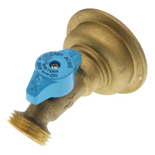 CASH ACME 24631LF 3/4 Push-to-Connect x 3/4 MHT No-Kink 45 Deg Hose Bibb - Quarter-Turn