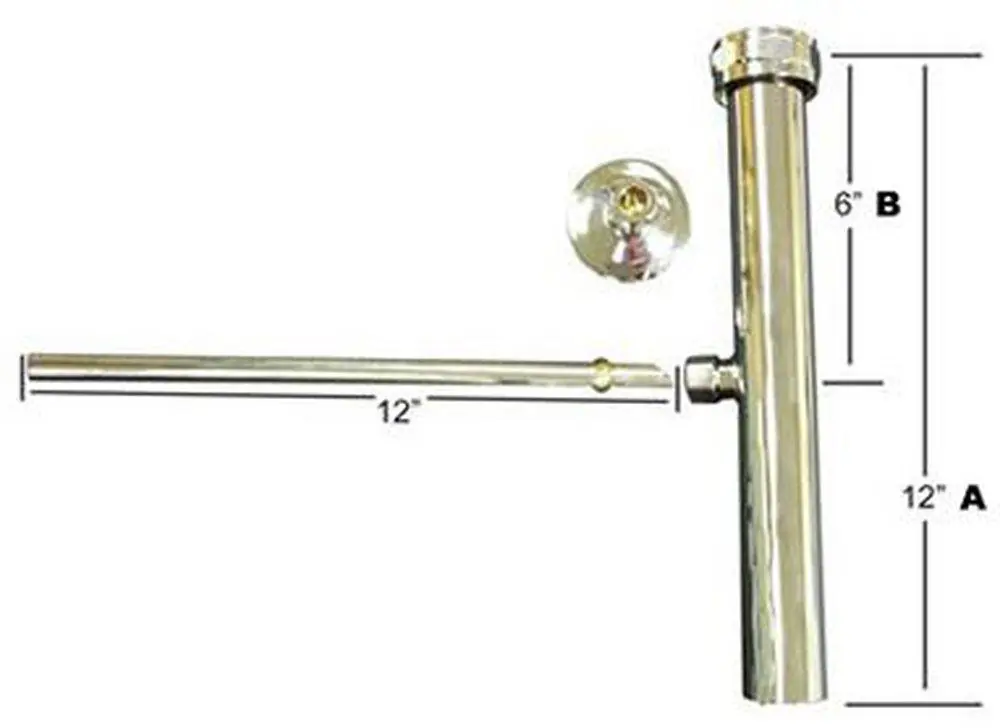 Precision Plumbing Products FVP-1VB 1/2 x 12 in. Trap Primer Tailpiece