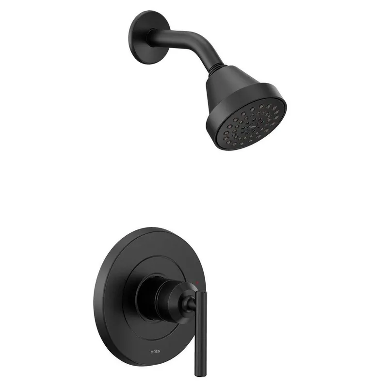 Moen UT2902EPBL Gibson One Handle Single Function Shower Faucet in Matte Black (Trim Only)