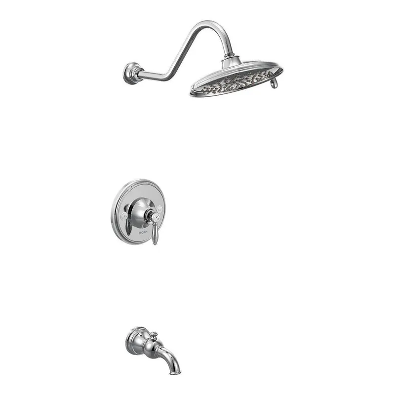 Moen TS32104EP Weymouth Single Handle Multi Function Bathtub & Shower Faucet in Polished Chrome (Trim Only)