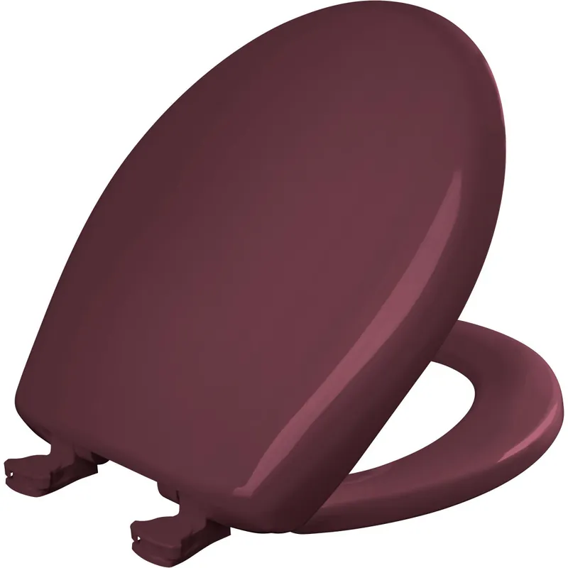 Bemis 200SLOWT 373 Classic Colors Round Plastic Toilet Seat in Loganberry