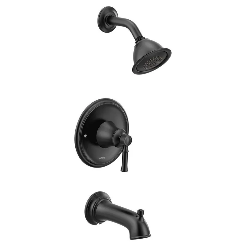 Moen T2183EPBL Dartmoor One Handle Single Function Bathtub & Shower Faucet in Matte Black (Trim Only)