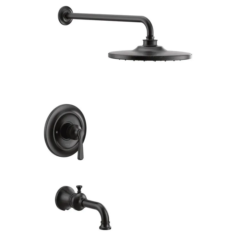 Moen UTS344303EPBL One Handle Single Function Bathtub & Shower Faucet in Matte Black (Trim Only)