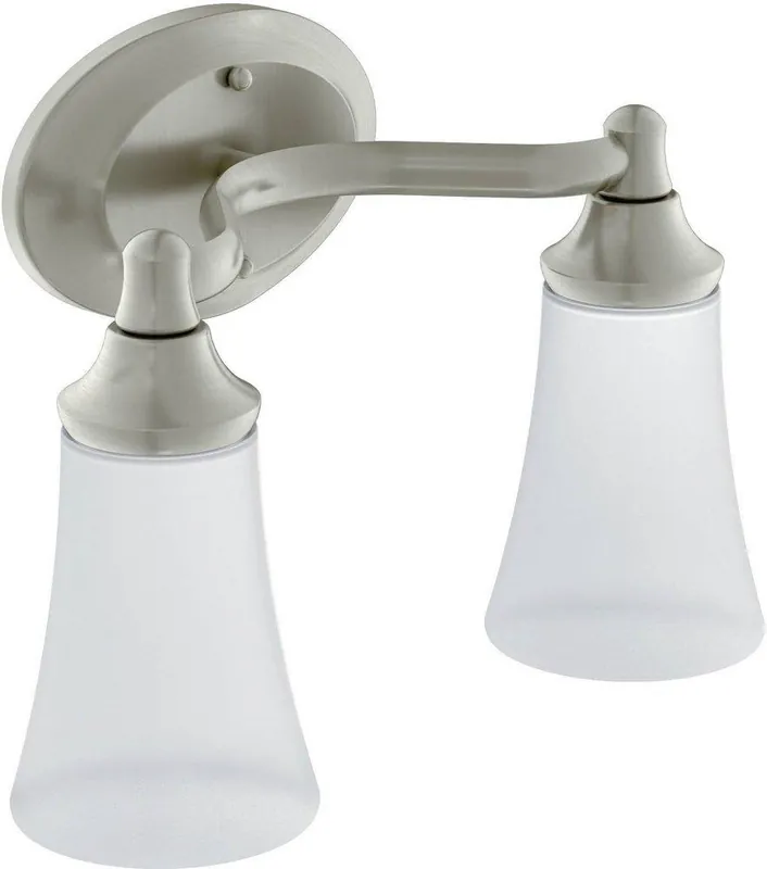 Moen YB2862BN Eva 100W 2-Light Medium Base Bracket in Brushed Nickel