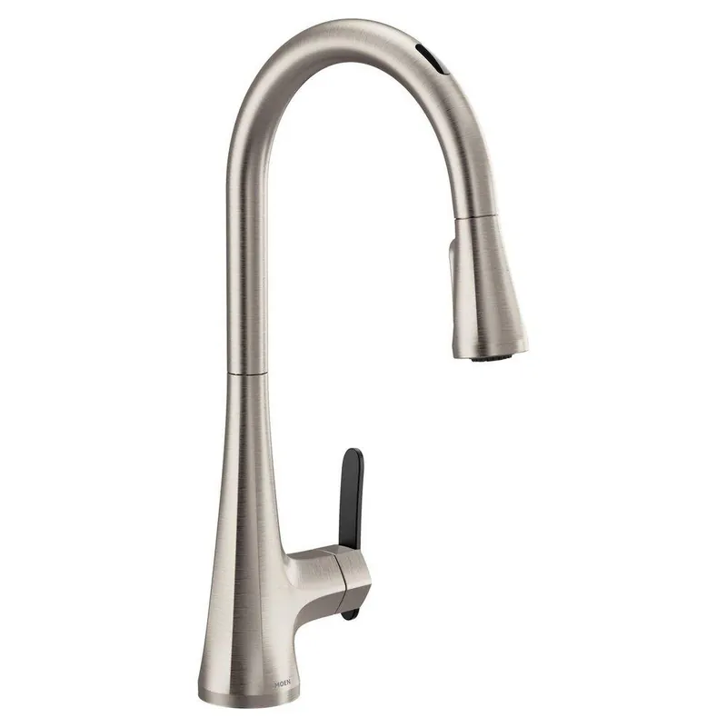 Moen S7235EVSRS Sinema Single Handle Pull Down Touchless Kitchen Faucet with Voice Activation in Spot Resist Stainless