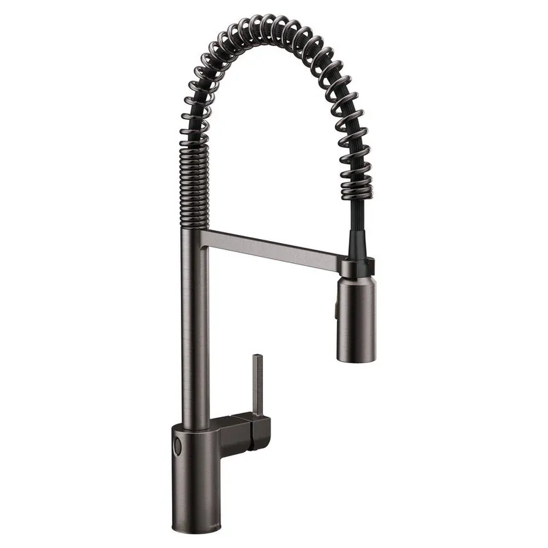 Moen 5923EWBLS Align Single Handle Pull Down Touchless Kitchen Faucet in Black Stainless Steel