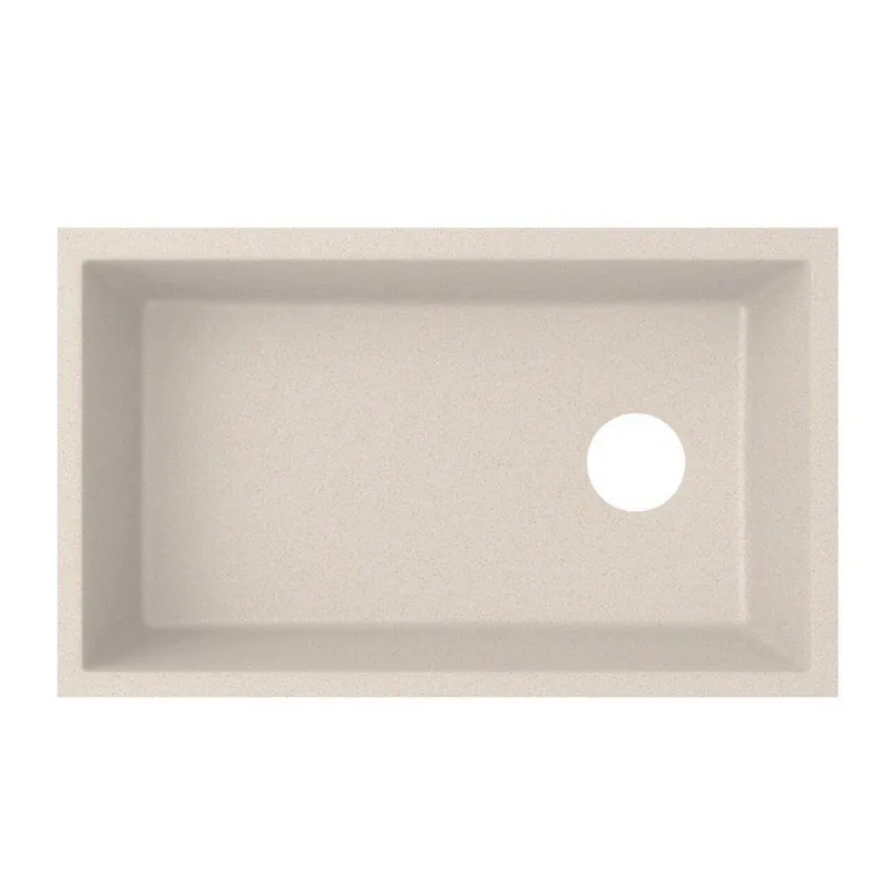Swan Corporation QU03322SB.076 31-7/8 x 19-1/4 in No Hole Composite Single Bowl Undermount Kitchen Sink in Granito