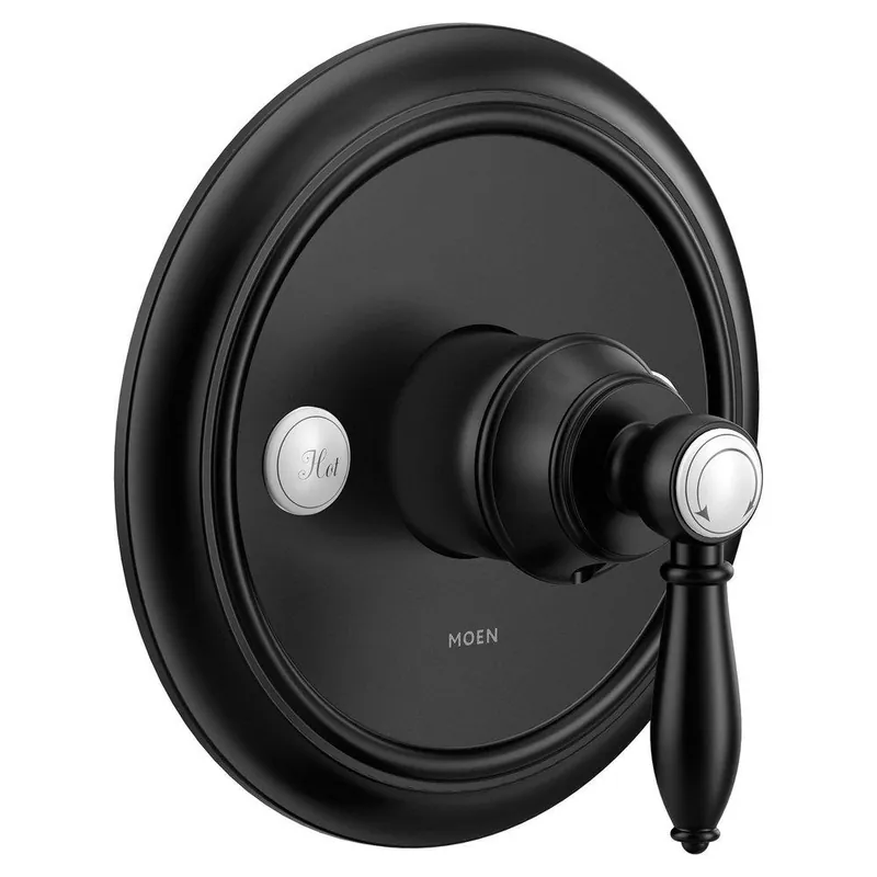 Moen UTS33101BL Weymouth Single Handle Pressure Balancing Valve Trim in Matte Black
