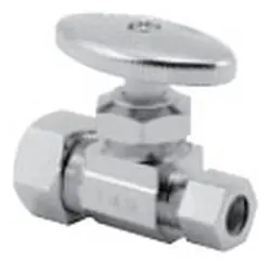 Sioux Chief 133-G2C1C04 Multi-Turn Straight Stop Valve, 5/8 x 3/8 in Nominal, Compression End Style, Brass Body, Polished Chrome